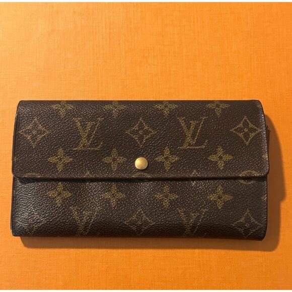 LOUIS VUITTON Monogram Leather Long Wallet with CERTIFICATE of AUTHENTICATION - Picture 1 of 16